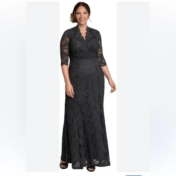 Kiyonna Screen Siren Lace Evening Gown
